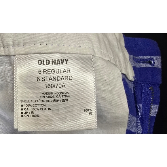 Old Navy Blue Striped Shorts Size 6 - Picture 6 of 6
